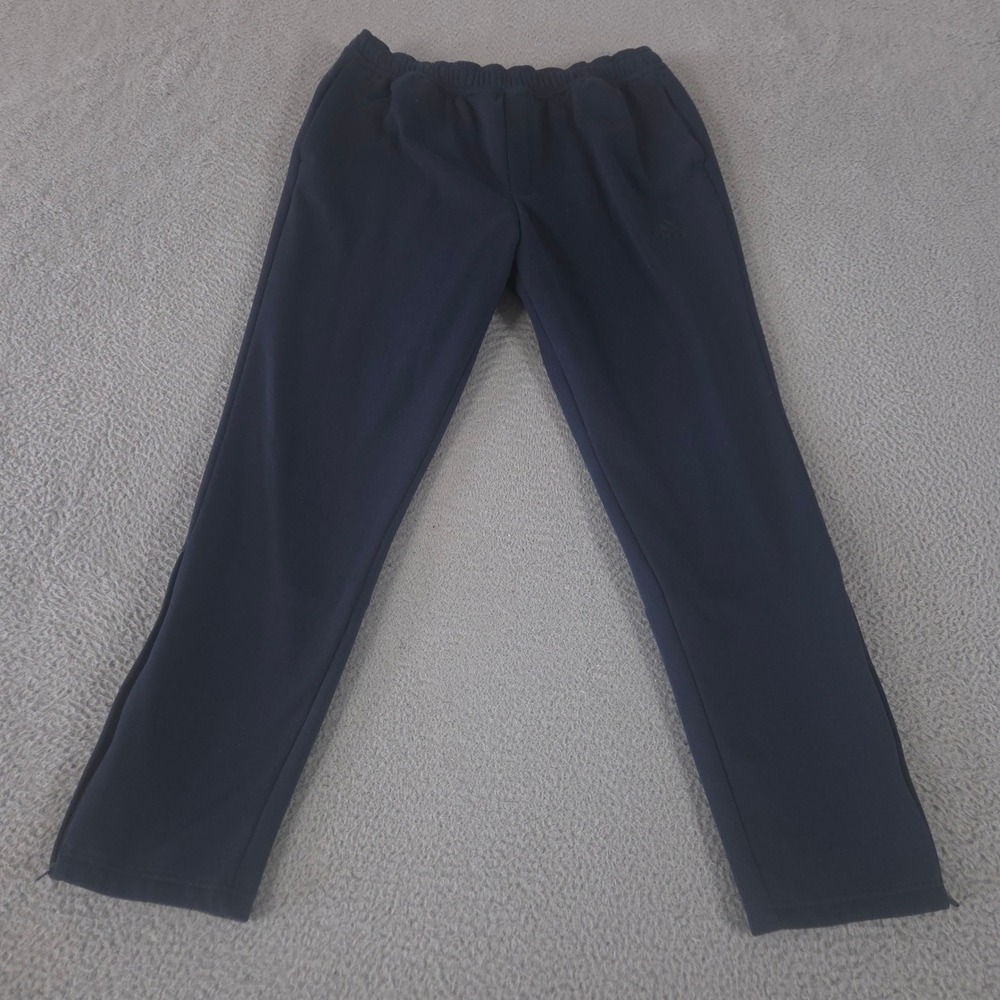 Adidas Sweatpants Mens XL Navy Tapered Leg Recycled Fleece Ankle Zip Pockets Gym